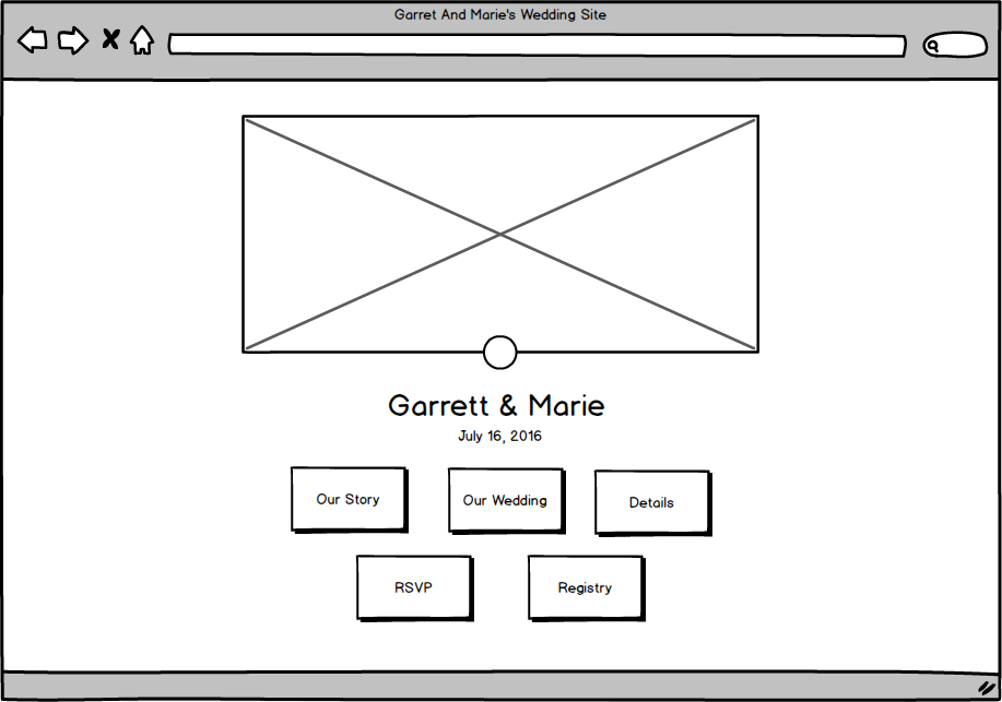 Home Page Wireframe